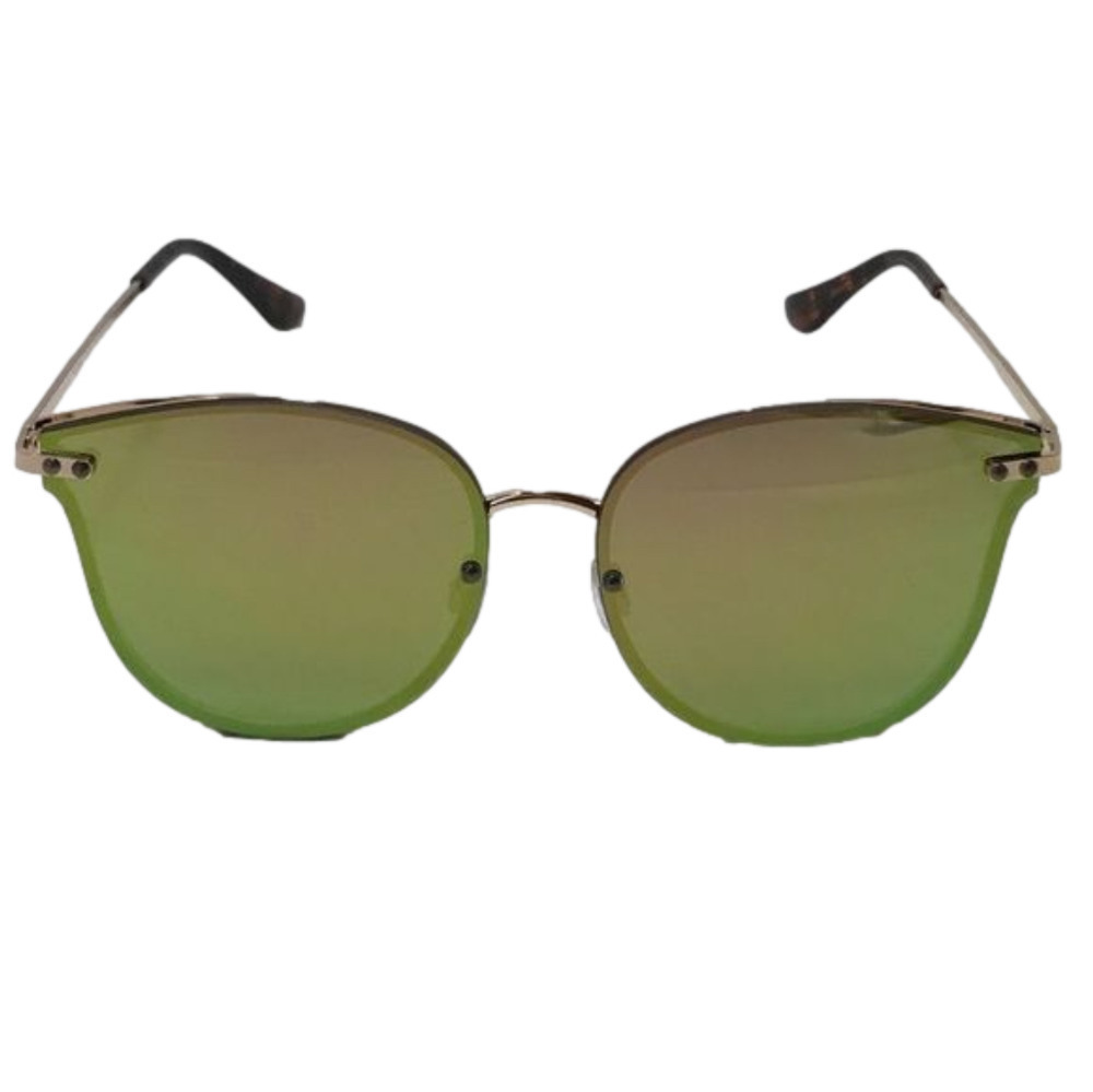 9188 | Green Mirror Rimless Cateye Sunglasses
